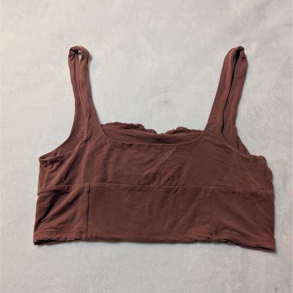 Wilfred Free Crop Top Ruched Sweetheart Neckline Casual Tank Top 2XL